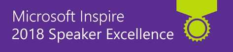 Microsoft Inspire 2018 Speaker Excellence