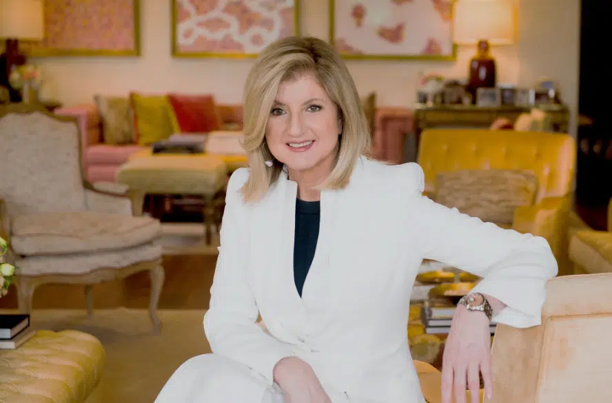 Arianna Huffington posing for an image