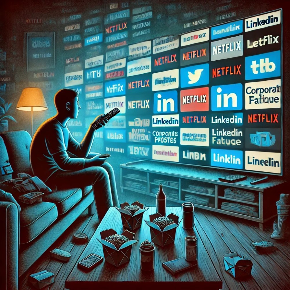 Cartoon visualizing content overload