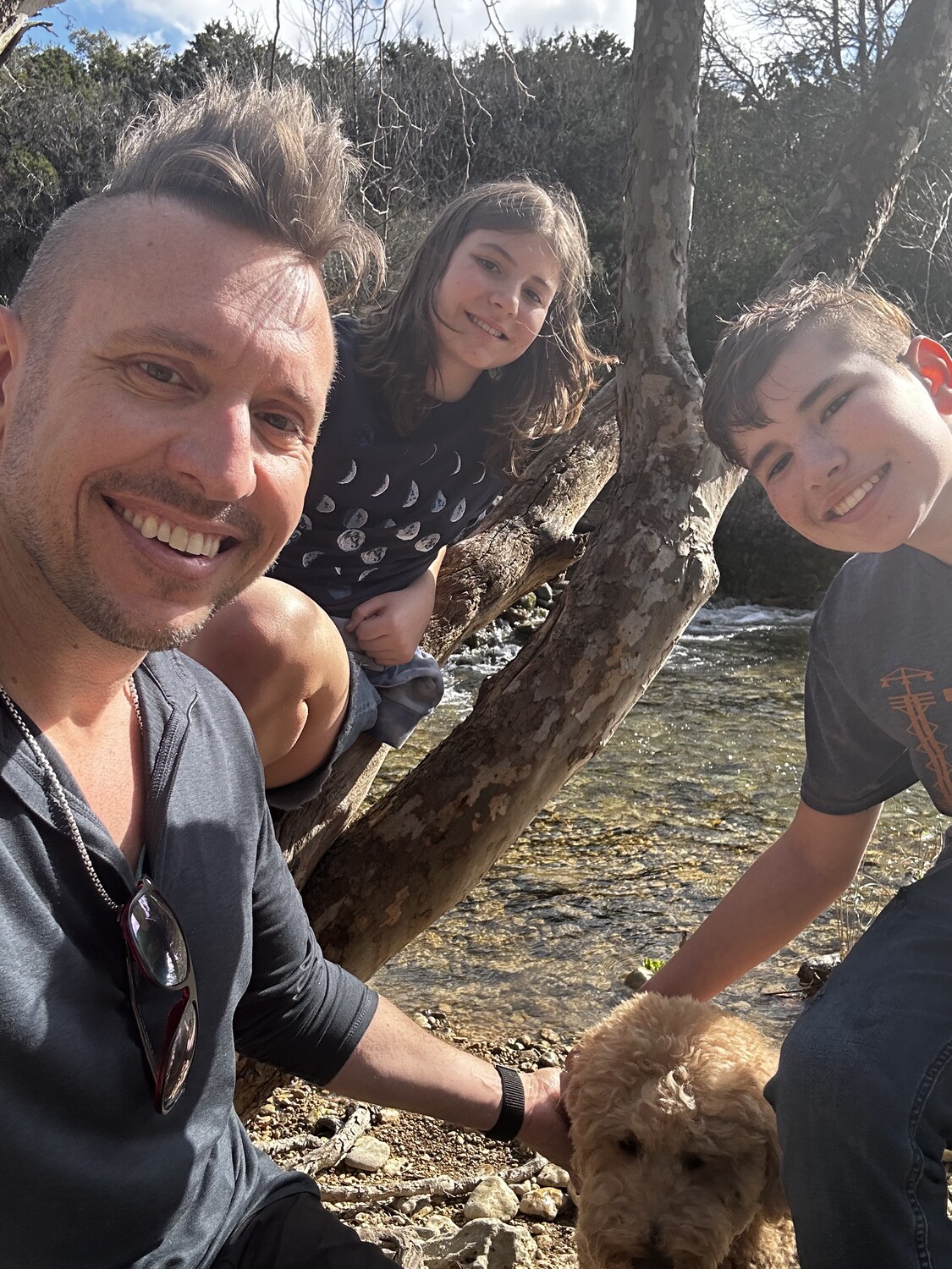 Joshua with his kids