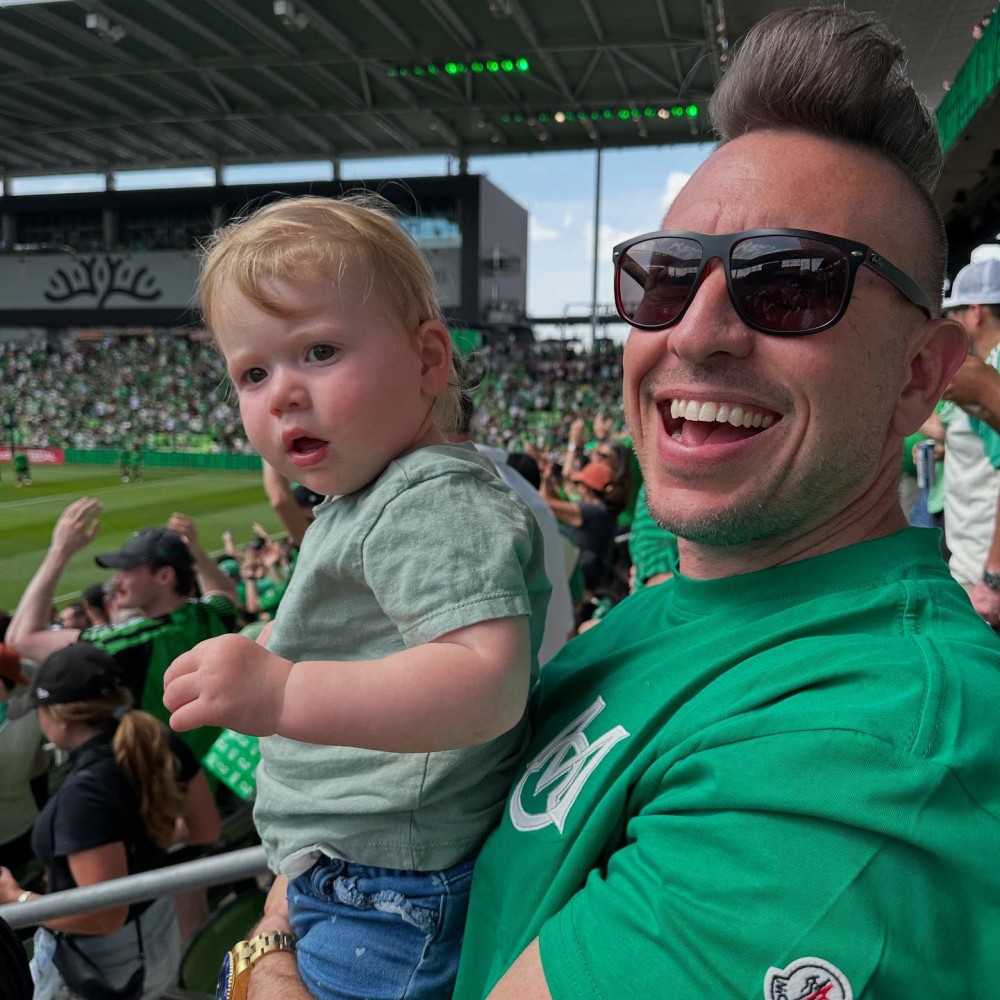 Joshua and his youngest kid