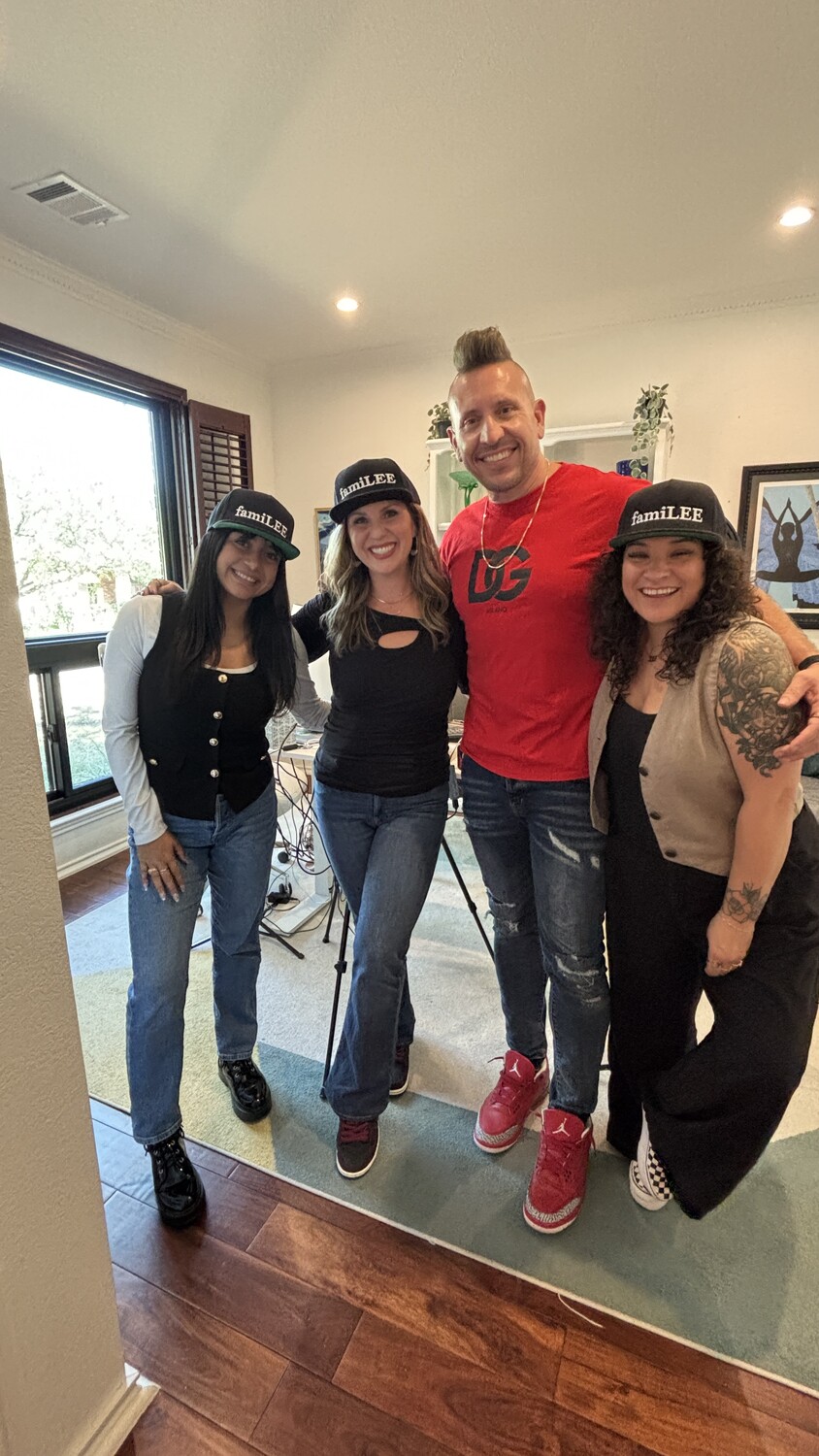 Rachel & Josh with two famiLEE team members