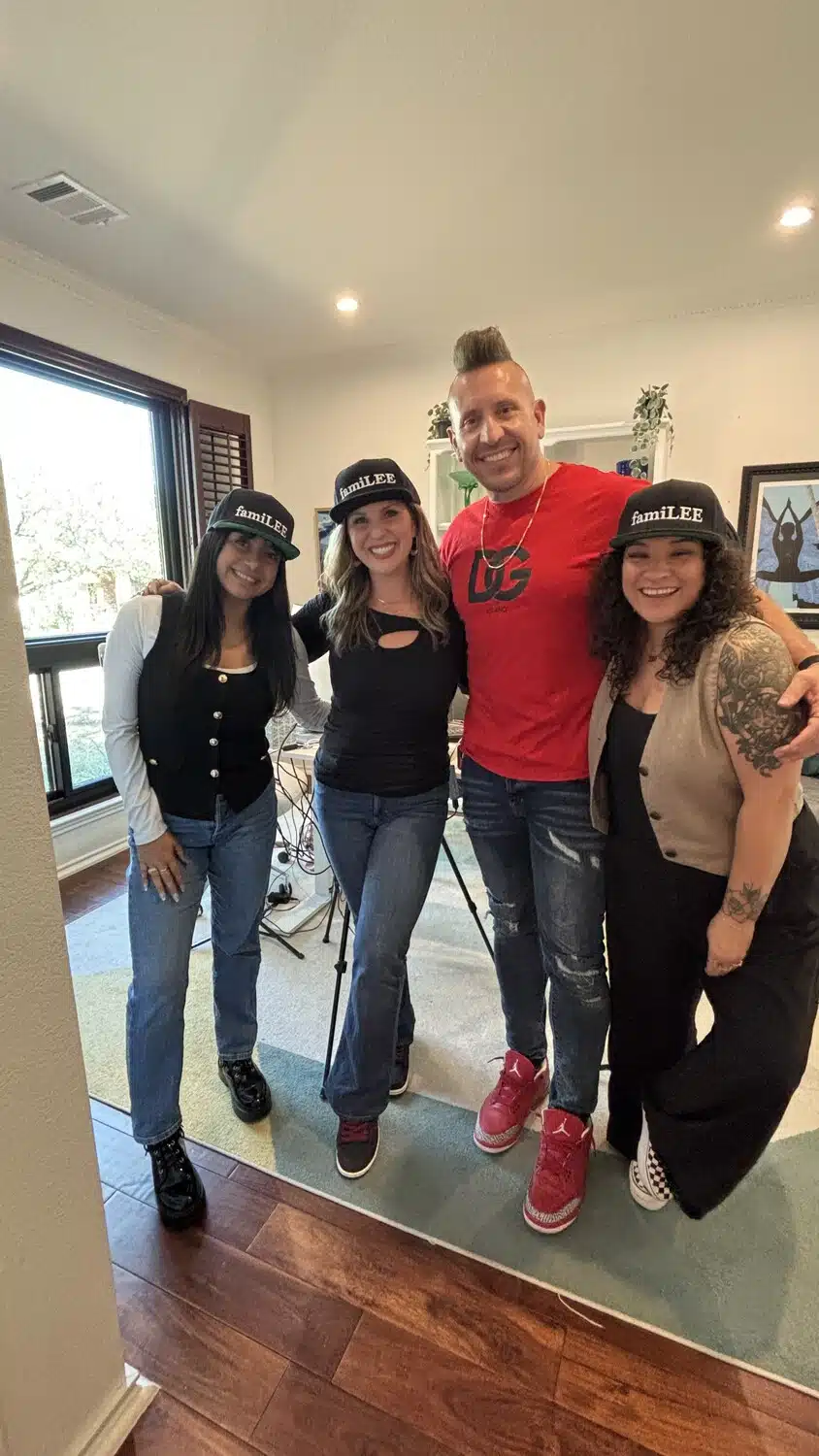 Rachel & Josh with two famiLEE team members