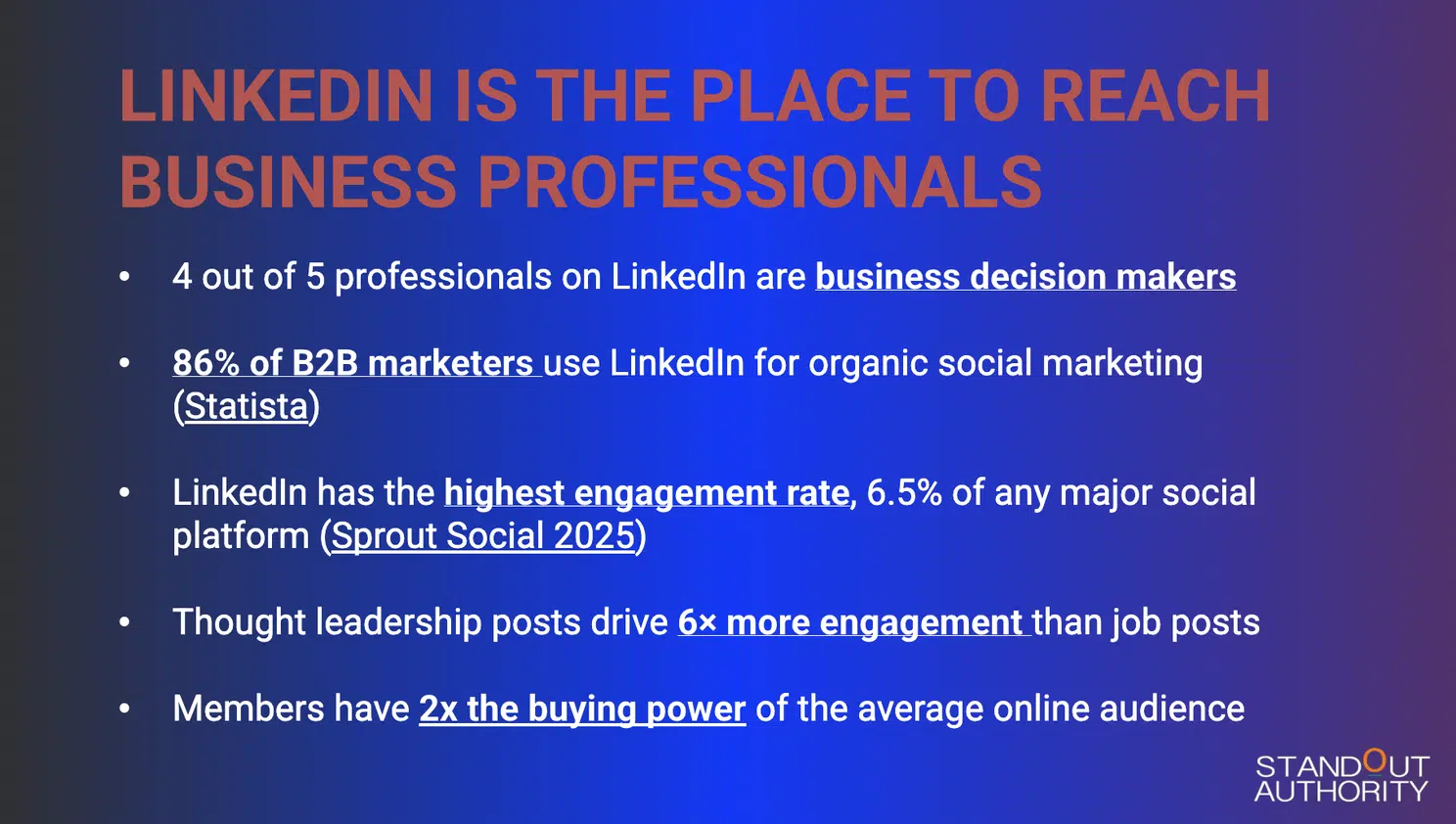 1769557193433 LinkedIn is the place to reach business professionals
